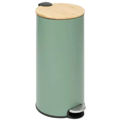 5 FIVE SIMPLY SMART - 5five - poubelle couvercle bambou 30l "modern color" vert