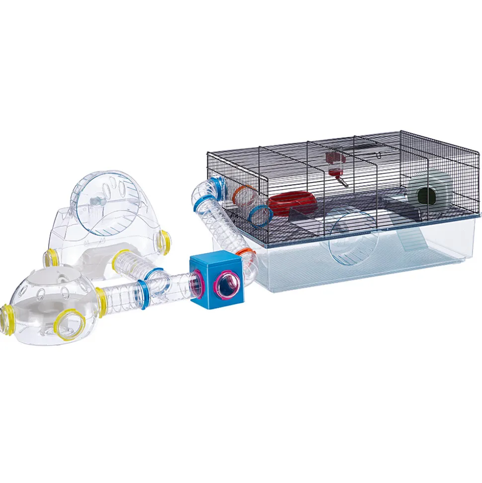 Accessoires rongeurs ferplast gym hamsters roue sport module d’habitation