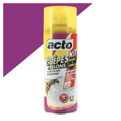 ACTO - Lot de 2 aérosols acto spécial guepes frelons - kit spécial toitures et combles