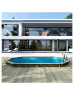 ALTANKA - Piscine en bois nemo 5,79x3,49 - h.1,45 m cadre en métal, sans dalle béton - bas7304ospu - altanka