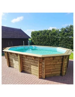ALTANKA - Piscine en bois nemo 4,3x3 - h.1,31 m fixations à visser - bas7303ospl+sza - altanka