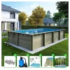 ALTANKA - Piscine en bois aqua 8,5x4,35 - h.1,45 m fixations à sceller - bas7309ospi - altanka