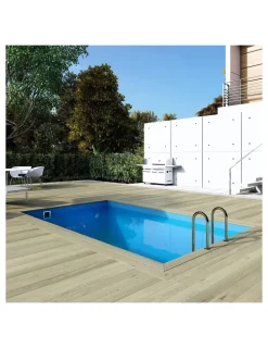 ALTANKA - Piscine en bois aqua 4,65x2,85 - h.1,24 m cadre en métal, sans dalle béton - bas7306ospu - altanka