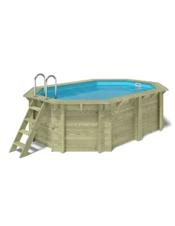 ALTANKA - Piscine en bois nemo 4,3x3 - h.1,18 m cadre en métal, sans dalle béton - bas7302ospu - altanka