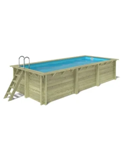 ALTANKA - Piscine en bois aqua 6,1x2,85 - h.1,31 m cadre en métal, sans dalle béton - bas7307ospu - altanka