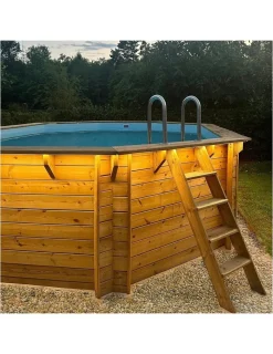 ALTANKA - Piscine en bois nemo 5,79x3,49 - h.1,45 m fixations à visser - bas7304ospl - altanka