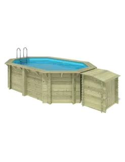 ALTANKA - Piscine en bois nemo 4,3x3 - h.1,18 m fixations à visser - bas7302ospl+sza - altanka
