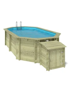 ALTANKA - Piscine en bois nemo 5,79x3,49 - h.1,45 m fixations à sceller - bas7304ospi+sza - altanka