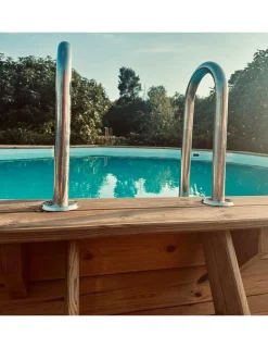 ALTANKA - Piscine en bois nemo 5,79x3,49 - h.1,45 m fixations à sceller - bas7304ospi+sza - altanka