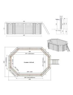 ALTANKA - Piscine en bois nemo 4,3x3 - h.1,31 m cadre en métal, sans dalle béton - bas7303ospu - altanka