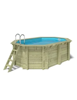 ALTANKA - Piscine en bois nemo 4,3x3 - h.1,31 m fixations à visser - bas7303ospl - altanka