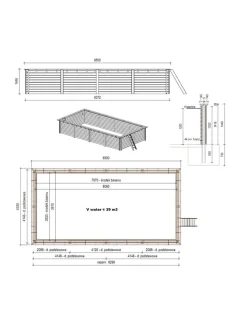 ALTANKA - Piscine en bois aqua 8,5x4,35 - h.1,45 m fixations à visser - bas7309ospl - altanka