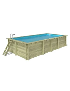 ALTANKA - Piscine en bois aqua 7x3,75 - h.1,45 m fixations à visser - bas7308ospl - altanka
