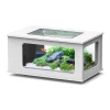 AQUATLANTIS - Table basse Aquarium Mesa Salao équipée Blanche L.100x P.63x H.51,5cm