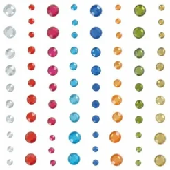 ARTEMIO - 240 perles autocollantes diamants multicolores