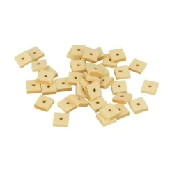 ARTEMIO - 50 perles en bois carrées 10 x 3 mm