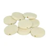 ARTEMIO - 18 perles en bois rondes plates 25 mm