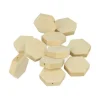 ARTEMIO - 15 perles en bois hexagonales 20 x 5 mm