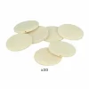 ARTEMIO - 30 perles en bois rondes plates 40 mm