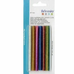 ARTEMIO - 18 recharges pistolet à colle 7 mm - paillettes