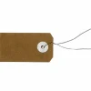 ARTEMIO - 100 étiquettes kraft 5,5 x 3 cm avec fil métallique