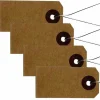 ARTEMIO - 200 étiquettes kraft 4 x 2 cm avec fil métallique