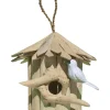 ARTXLIGHT - Nichoir rond en bois d'albésia 23 x 22 cm
