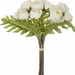 ATMOSPHERA - Bouquet artificiel de 18 camélia - h. 30 cm - blanc