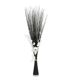 ATMOSPHERA - Fagot de fleurs et tiges séchées blanc et noir d. 40 x h. 150 cm