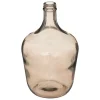ATMOSPHERA - Vase dame jeanne en verre recyclé gris fumé d 18 x h 30 cm