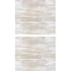 ATMOSPHERA CREATEUR D'INTERIEUR - Lot de 2 stickers - motif bois - blanc - 80x70 cm