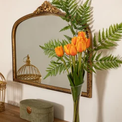 ATMOSPHERA CREATEUR D'INTERIEUR - Bouquet 10 tulipes artificielles james orange h48cm