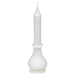 ATMOSPHERA CREATEUR D'INTERIEUR - Coffret 3 bougies little cottage blanc et rose h19cm