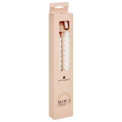 ATMOSPHERA CREATEUR D'INTERIEUR - Lot de 2 bougies batons "twist aloe" blanc 115g