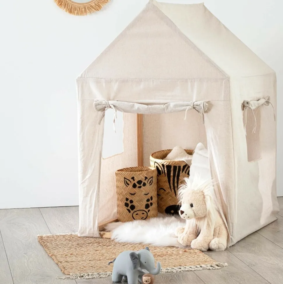 ATMOSPHERA CREATEUR D'INTERIEUR - Cabane enfant - structure pin - toile coton h116 cm