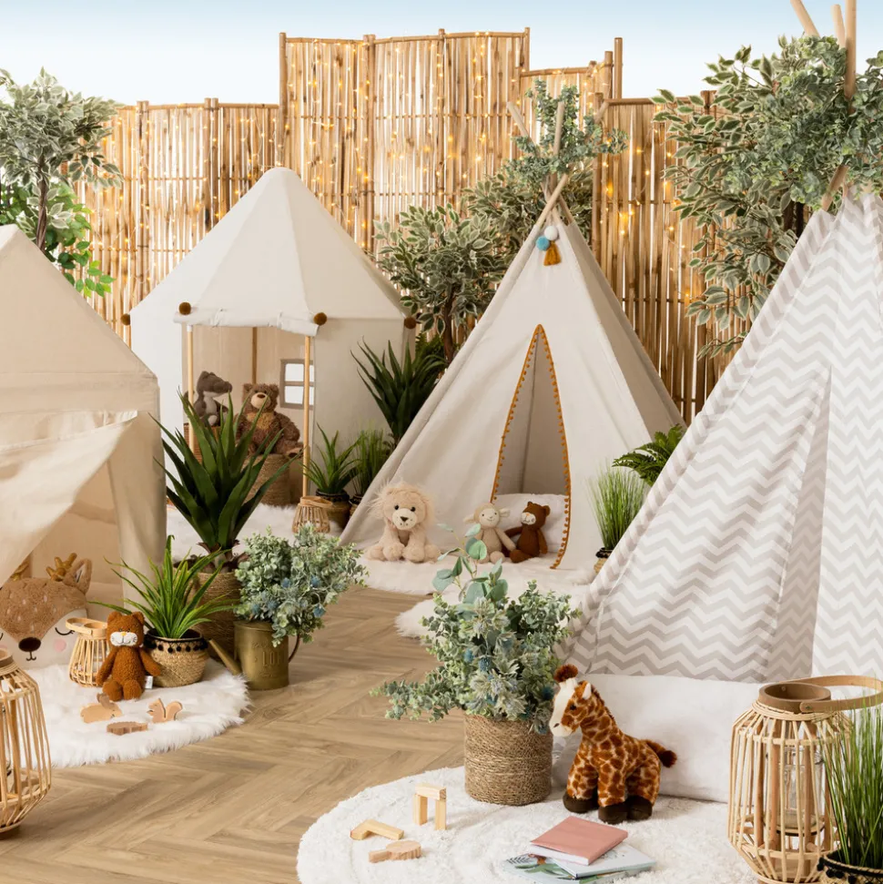 ATMOSPHERA CREATEUR D'INTERIEUR - Cabane enfant - structure pin - toile coton h116 cm