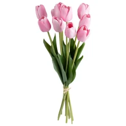 ATMOSPHERA CREATEUR D'INTERIEUR - Bouquet 10 tulipes artificielles satis orange h48cm