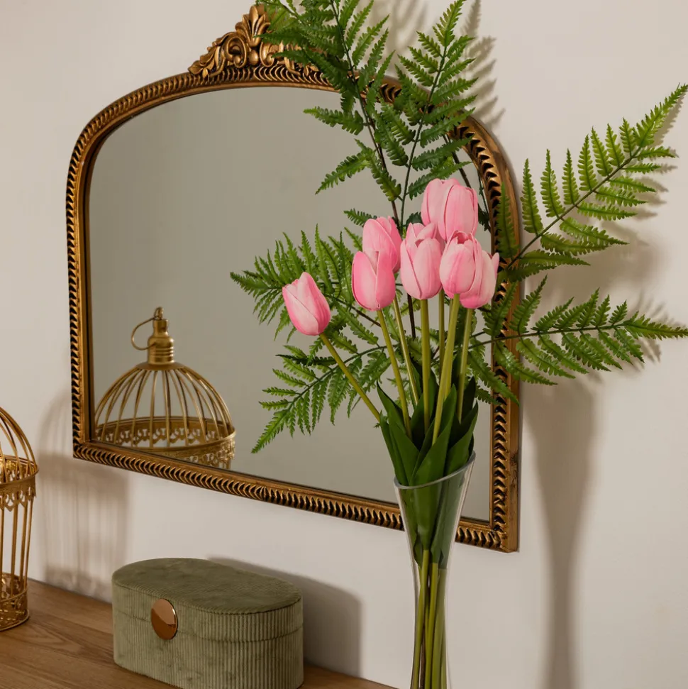 ATMOSPHERA CREATEUR D'INTERIEUR - Bouquet 10 tulipes artificielles satis orange h48cm