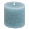 ATMOSPHERA CREATEUR D'INTERIEUR - Lot de 4 bougies rustiques 60g bleu orage