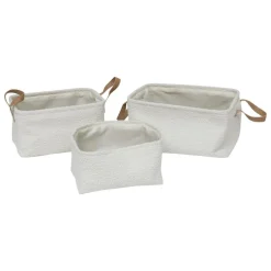 ATMOSPHERA CREATEUR D'INTERIEUR - 3 paniers "loe" en tissu bouclette
