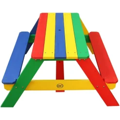 AXI - Table de pique-nique pour enfants nick avec parasol arc-en-ciel