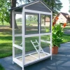 BB LOISIR - Volière cage à oiseaux en bois de haute qualité 122x58x177cm pour intérieur et extérieur –modèle « apollo xl 304 »