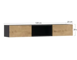 BEST MOBILIER - Felicia - étagère suspendue - 120 cm