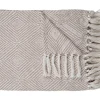 BEST MOBILIER - Fonni - plaid - 130x160 cm - motif graphique - en coton recyclé