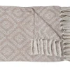 BEST MOBILIER - Fonni - plaid - 130x160 cm - motif géométrique - en coton recyclé
