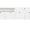 BEST MOBILIER - Gaby - buffet bas - blanc - 200 cm