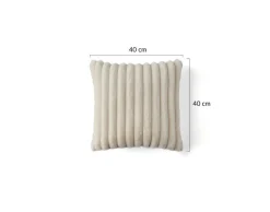BEST MOBILIER - Laponie - coussin - en fausse fourrure côtelé - 40x40 cm
