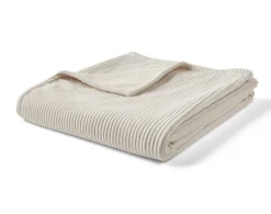 BEST MOBILIER - Palerma - plaid - 200x140 cm - en velours côtelé et velours