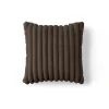 BEST MOBILIER - Pampelune - coussin - en fausse fourrure côtelé et velours - 40x40 cm