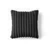 BEST MOBILIER - Pampelune - coussin - en fausse fourrure côtelé et velours - 40x40 cm